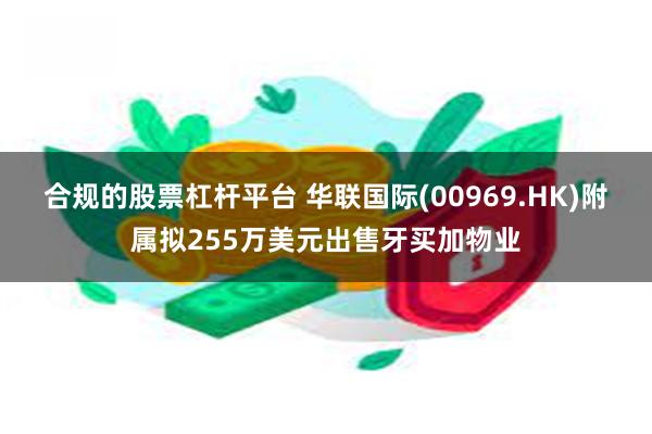 合规的股票杠杆平台 华联国际(00969.HK)附属拟255