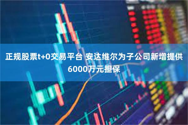 正规股票t+0交易平台 安达维尔为子公司新增提供6000万元